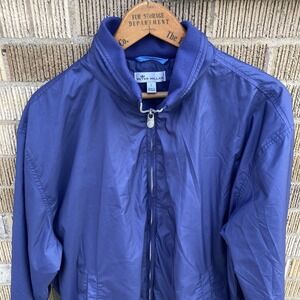 Peter‎ Millar Women's Large Windbreaker Full Zip Blue Golf Jacket Crown Sport